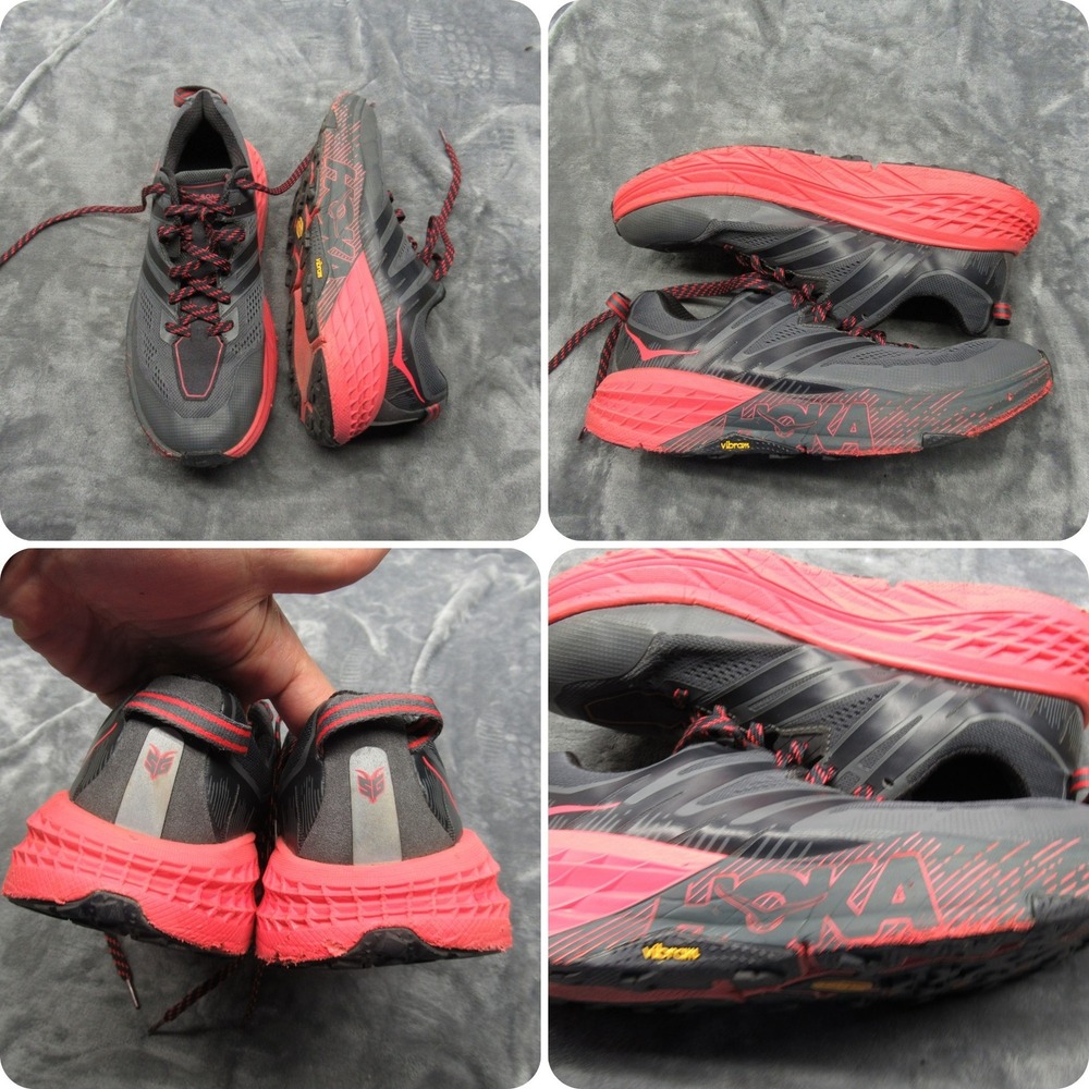 Hoka Speedgoat 3 Shoes Womens 9.5 Gray Trail Running Sneakers Lightweight Chunky